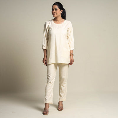  Plain Linen Cotton Co-Ord Set 