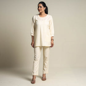  Plain Linen Cotton Co-Ord Set 