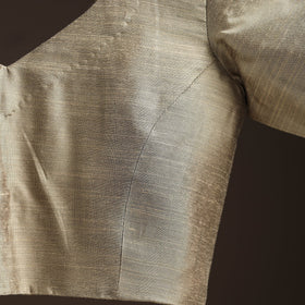 Plain slub silk readymade blouse 07 - handcrafted