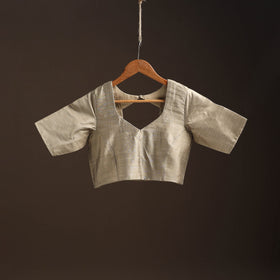 Plain slub silk readymade blouse 07 - handcrafted