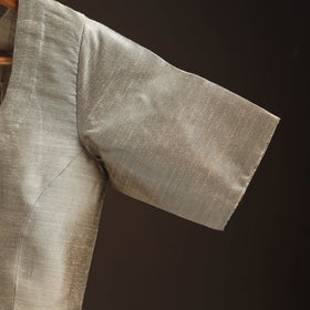 Plain slub silk readymade blouse 07 - handcrafted