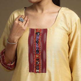 plain silk kurta