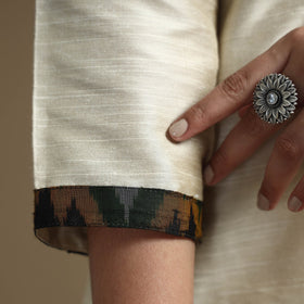 Buy Plain Solid Slub Silk Straight Kurta for Women