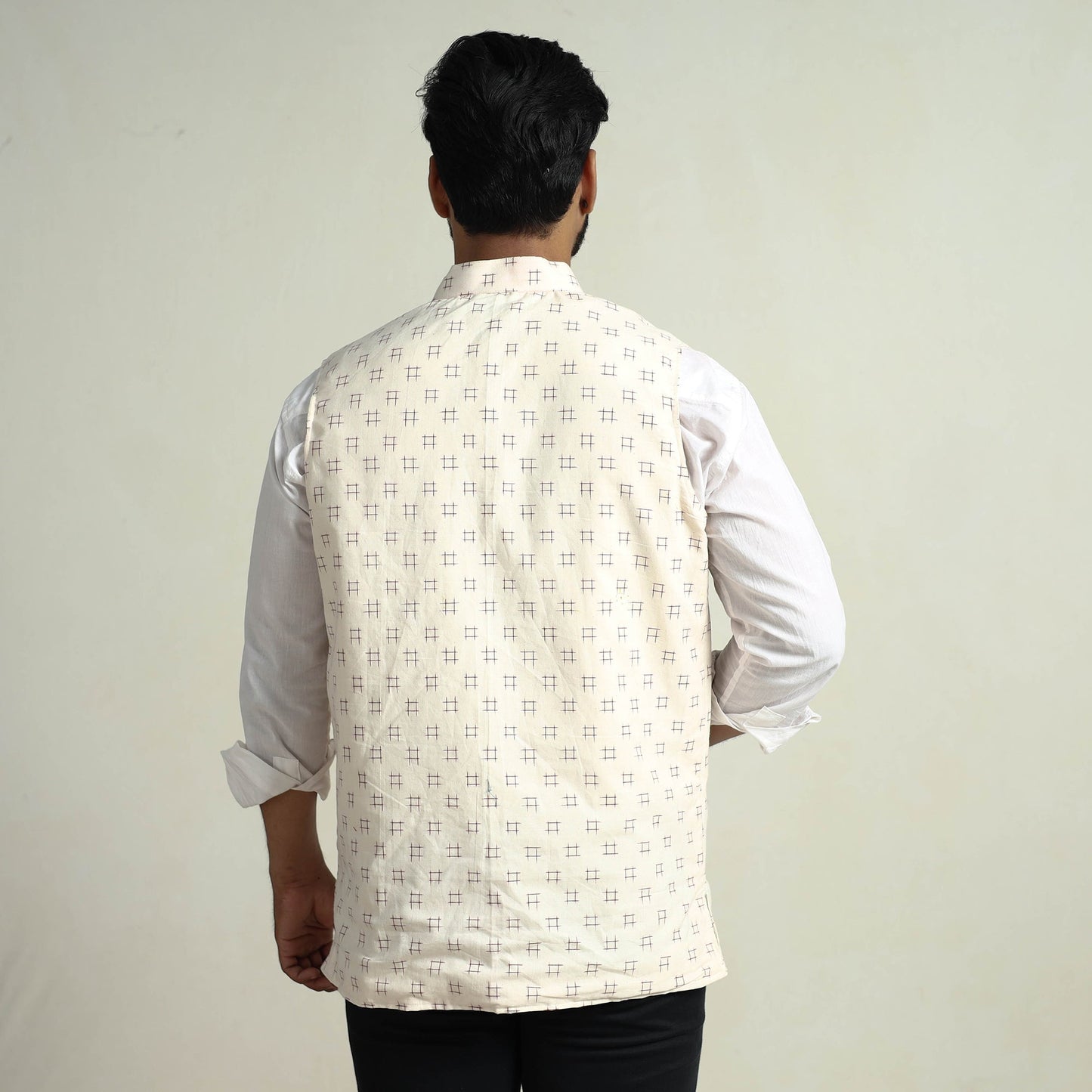 Pochampally Ikat Cotton Nehru Jacket