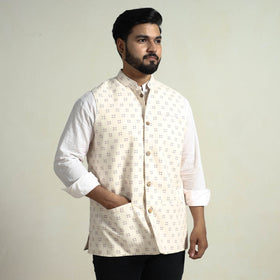 Pochampally Ikat Cotton Nehru Jacket