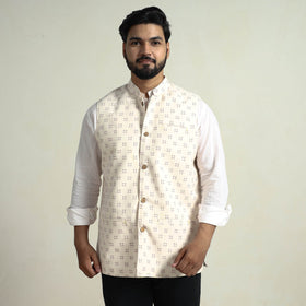 Pochampally Ikat Cotton Nehru Jacket