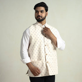Pochampally Ikat Cotton Nehru Jacket
