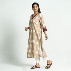  Pochampally Ikat Weave Patchwork Cotton Kurta Online at iTokri.com