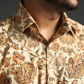  Premium Pedana Kalamkari Block Printed Cotton Men Full Sleeve Shirt Online at iTokri.com