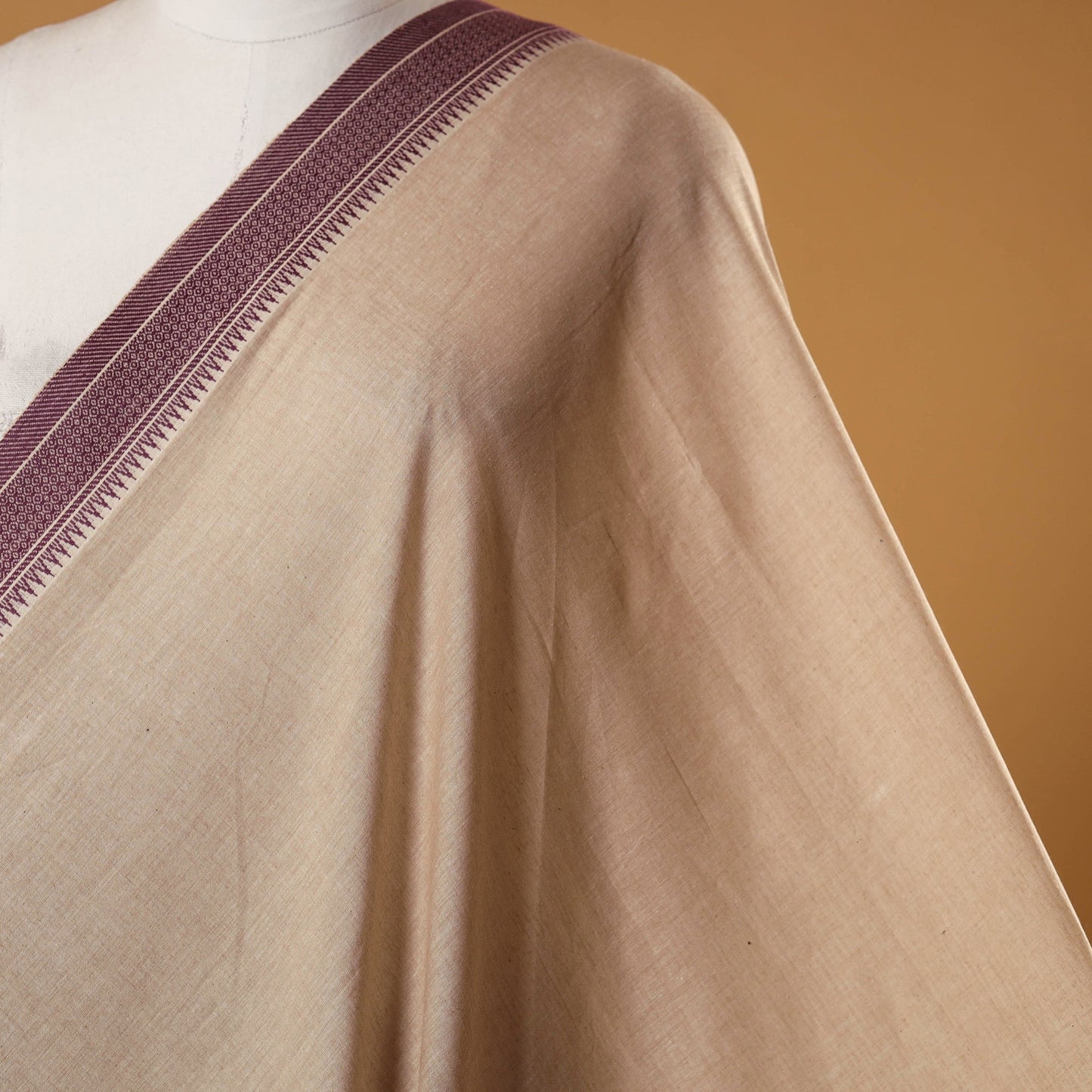 Beige - prewashed cotton jacquard fabric 27 - handcrafted