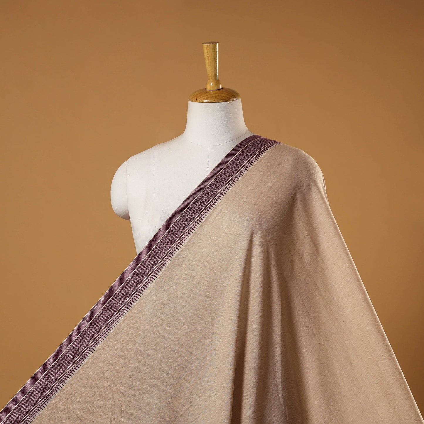 Beige - prewashed cotton jacquard fabric 27 - handcrafted