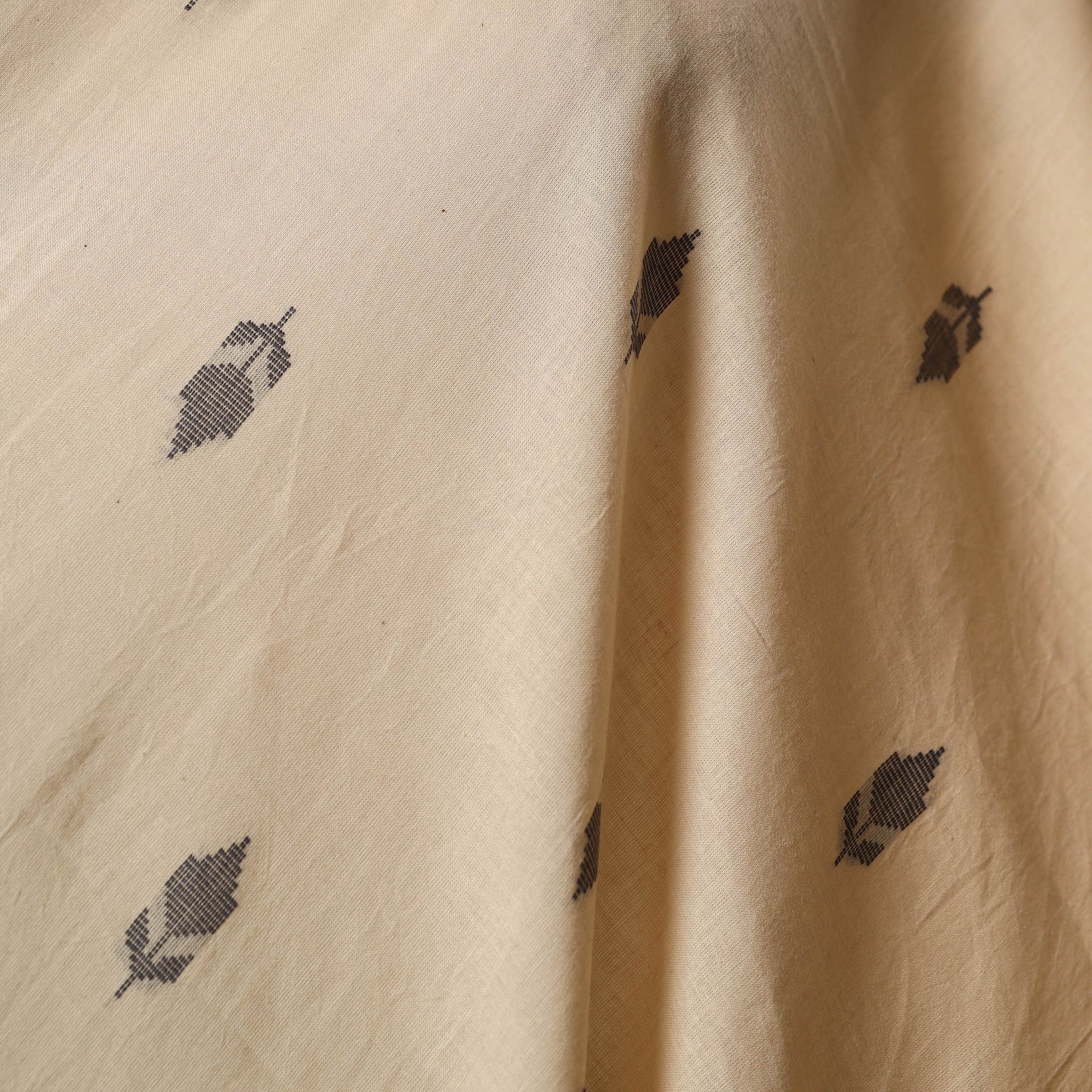 Beige - prewashed cotton jacquard fabric 48 - handcrafted