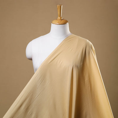 Buy Beige Prewashed Plain Cotton Fabric 