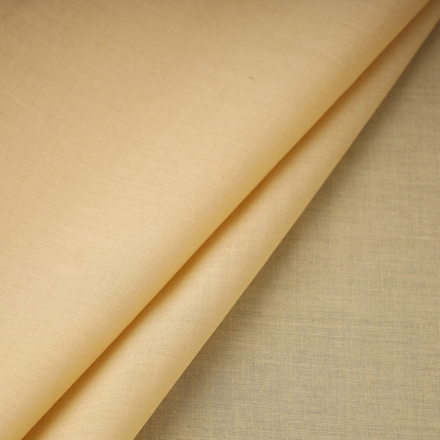 Buy Beige Prewashed Plain Cotton Fabric 