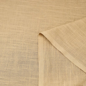 Beige Prewashed Slub Cotton Plain Fabric