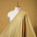 Beige Prewashed Slub Cotton Plain Fabric