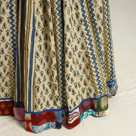  Ajrakh Block Printed 24 Kali Patchwork Cotton Long Skirt 36 Online at iTokri.com