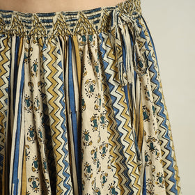 Ajrakh Block Printed 24 Kali Patchwork Cotton Long Skirt 36 Online at iTokri.com