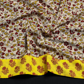 Beige - printed cotton kalamkari blouse piece 22