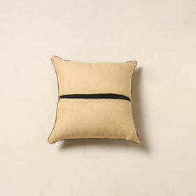 Beige - kalamkari printed cotton cushion cover 62
