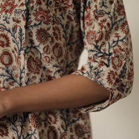 Buy Beige Block Printed Cotton Kalamkari Co-ord Set