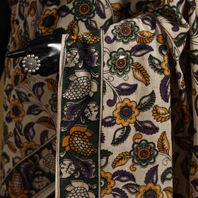 Printed cotton kalamkari saree 07 - handcrafted