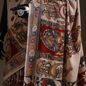 Printed cotton kalamkari saree 20 - handcrafted