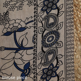 Printed cotton kalamkari saree 28 - handcrafted