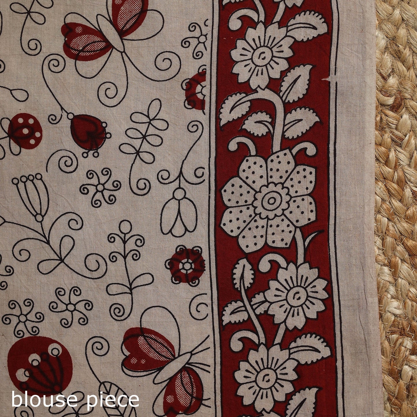 Printed cotton kalamkari saree 29 - handcrafted