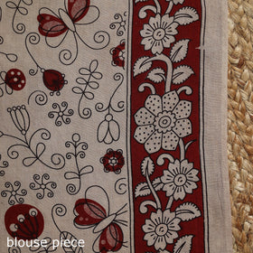 Printed cotton kalamkari saree 29 - handcrafted