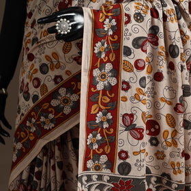 Printed cotton kalamkari saree 29 - handcrafted