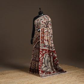 Printed cotton kalamkari saree 29 - handcrafted