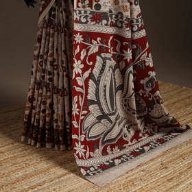 Printed cotton kalamkari saree 29 - handcrafted