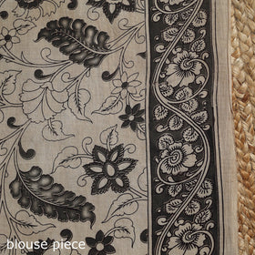 Printed cotton kalamkari saree 32 - handcrafted