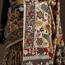 Printed cotton kalamkari saree 32 - handcrafted