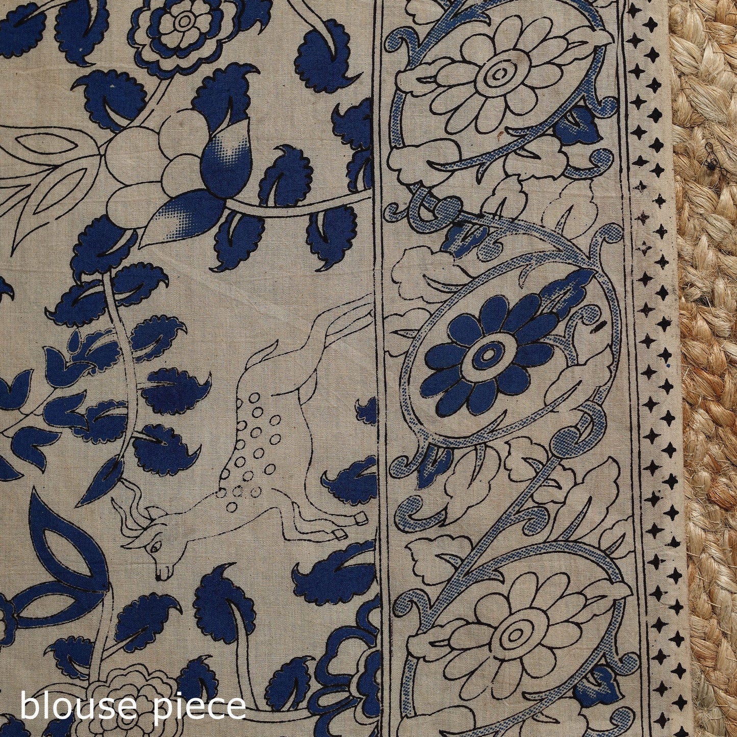 Printed cotton kalamkari saree 36 - handcrafted