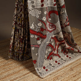 Printed cotton kalamkari saree 40 - handcrafted