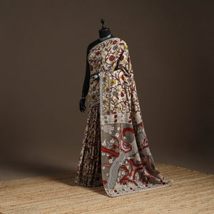 Printed cotton kalamkari saree 40 - handcrafted