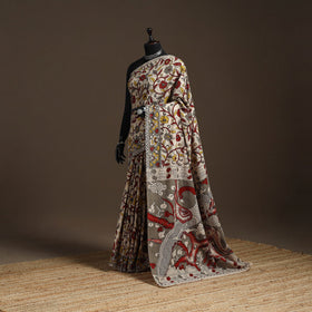 Printed cotton kalamkari saree 40 - handcrafted
