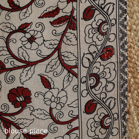 Printed cotton kalamkari saree 40 - handcrafted
