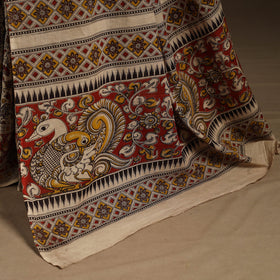 Beige - printed cotton nellore kalamkari saree 63