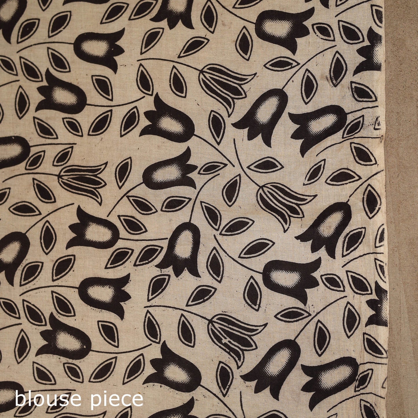 Beige - printed cotton nellore kalamkari saree 63