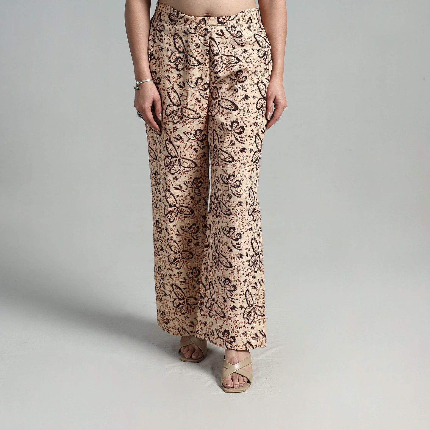  Block Printed Cotton Pedana Kalamkari Palazzo