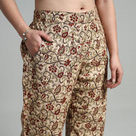  Block Printed Cotton Pedana Kalamkari Palazzo
