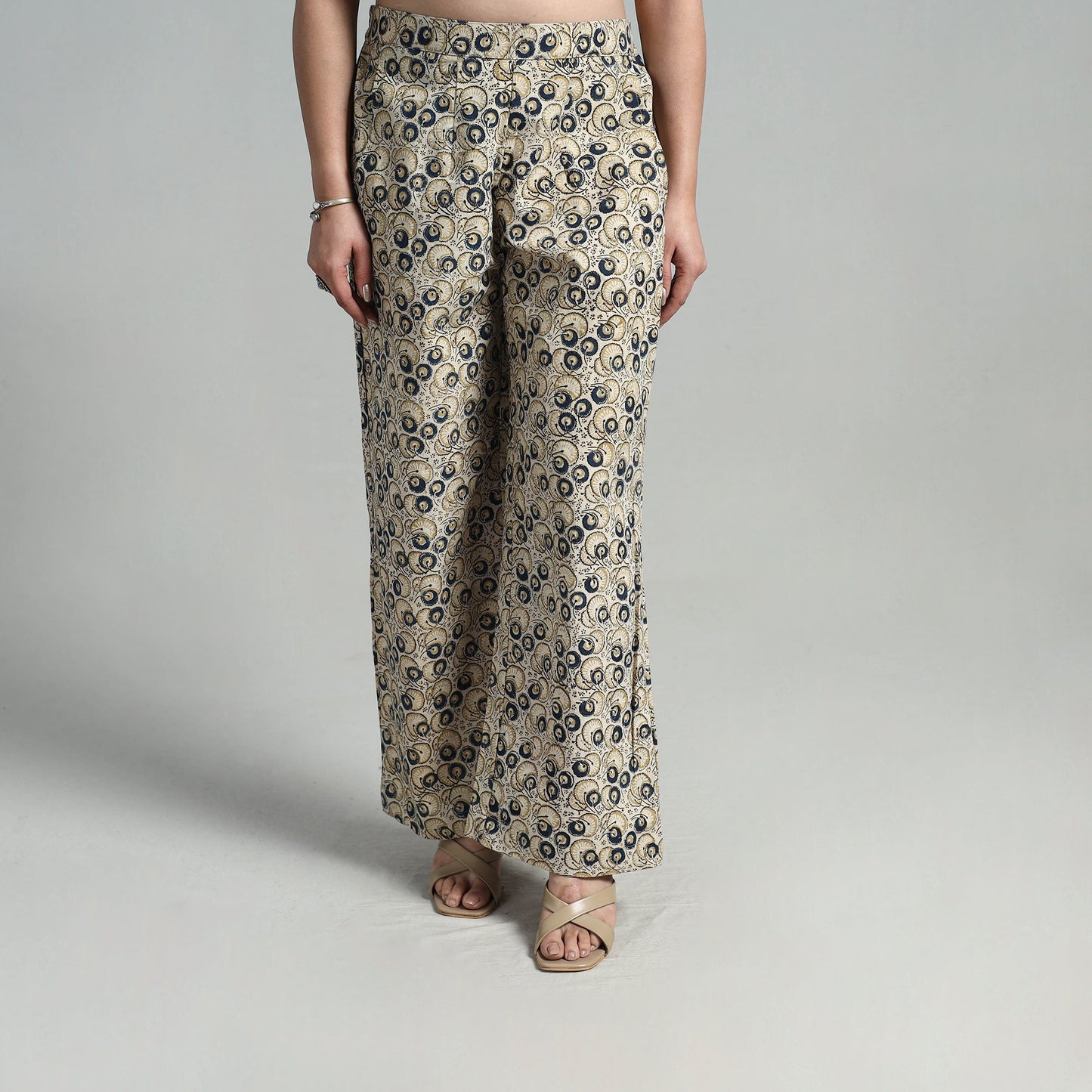  Block Printed Cotton Pedana Kalamkari Palazzo