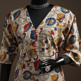 Printed cotton straight kalamkari kurta for women 19