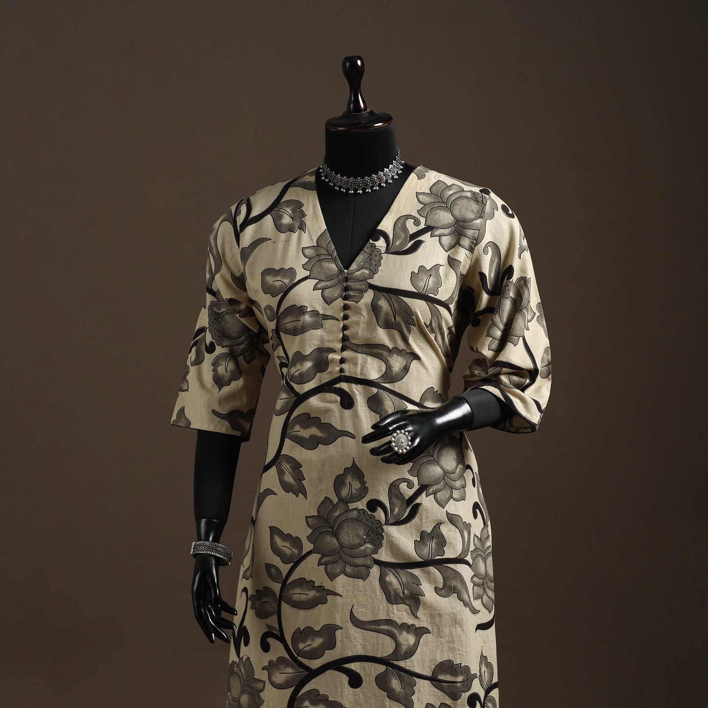 Printed cotton straight kalamkari kurta for women 27