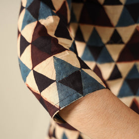  Ajrakh Block Printed Cotton Straight Kurta for Women