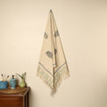 Beige - printed handloom cotton sanganeri towel 15