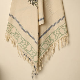 Beige - printed handloom cotton sanganeri towel 15